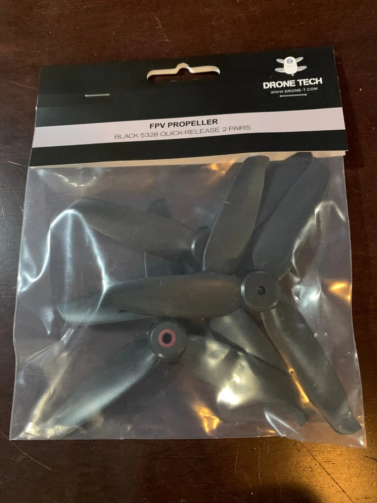 FPV Propeller Black 5328 quick-release 2-pairs Drone Tech NEW!
