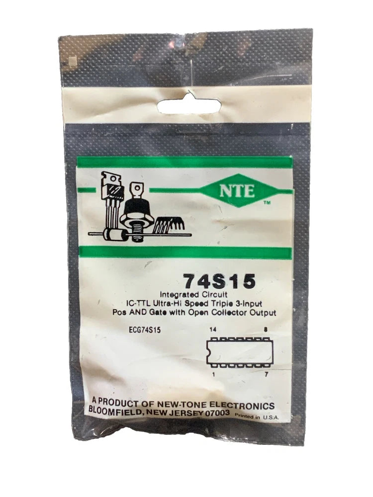 NTE74S15 IC TTL Ultra Hi Speed Triple 3 Input Pos  AND Gate Replaces ECG74S15