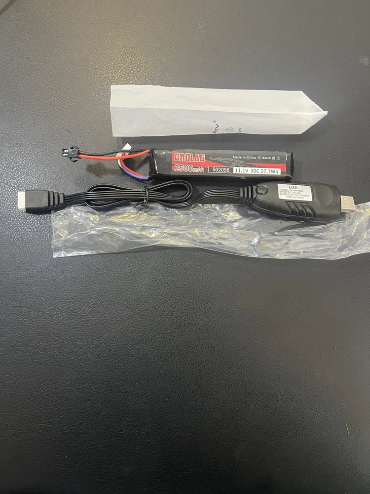 GAOLAG 2500mAH 11.1v 30c 27.7 Lipo battery w/ usb connector Battery