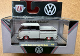 M2 Machines die-cast 1959 VW Double Cab truck model, white/silver, in retail box