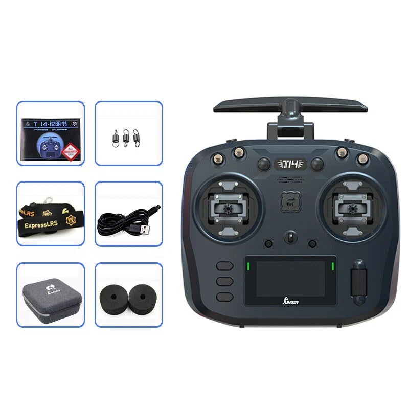 Jumper T14 1W ELRS 2.4GHz-Hall Sensor FPV Remote Controller w/ 2.42"OLED Screen