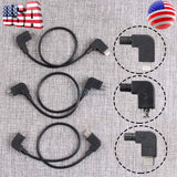 Black data transfer cable set with multiple adapter plugs and ports