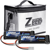 8.4V 3000mAh RC NiMH Battery with Tamiya Plug 2 Pack Batteries with 1 Pcs Lipo Battery