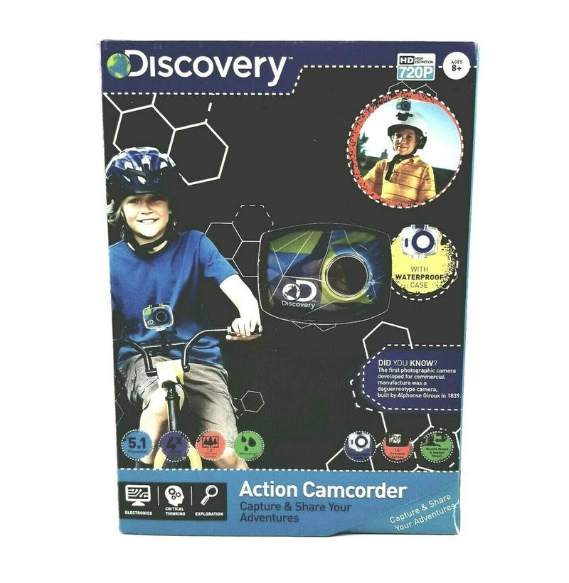Kids action camcorder kit box with waterproof case and mounts