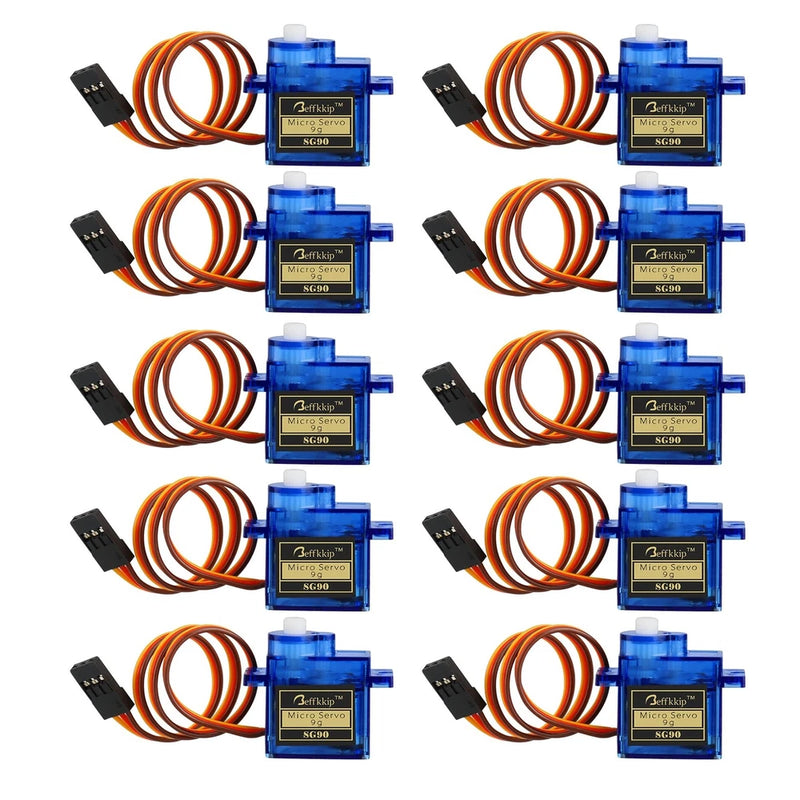 10 Pcs SG90 9g Micro Servo Motors for RC Robot Helicopter Small Blue Set