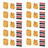 AUTOUTLET 20PCS 10Pairs XT30 Bullet Connectors Plugs Male & Female with Heat ... Battery