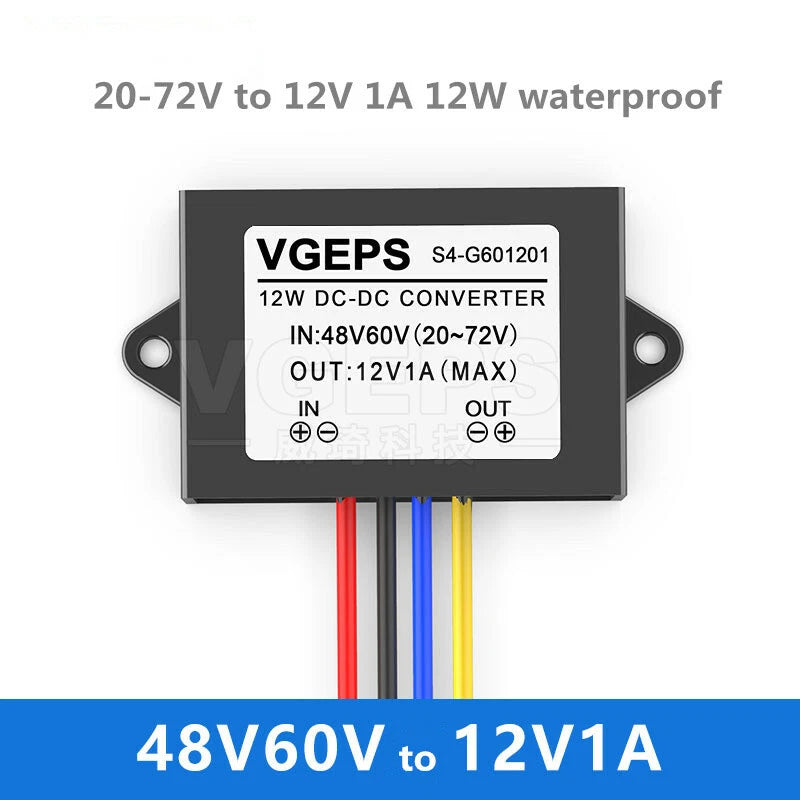 20-72V to 12V 1A 12W automotive isolated power regulator 48/60V to 12V