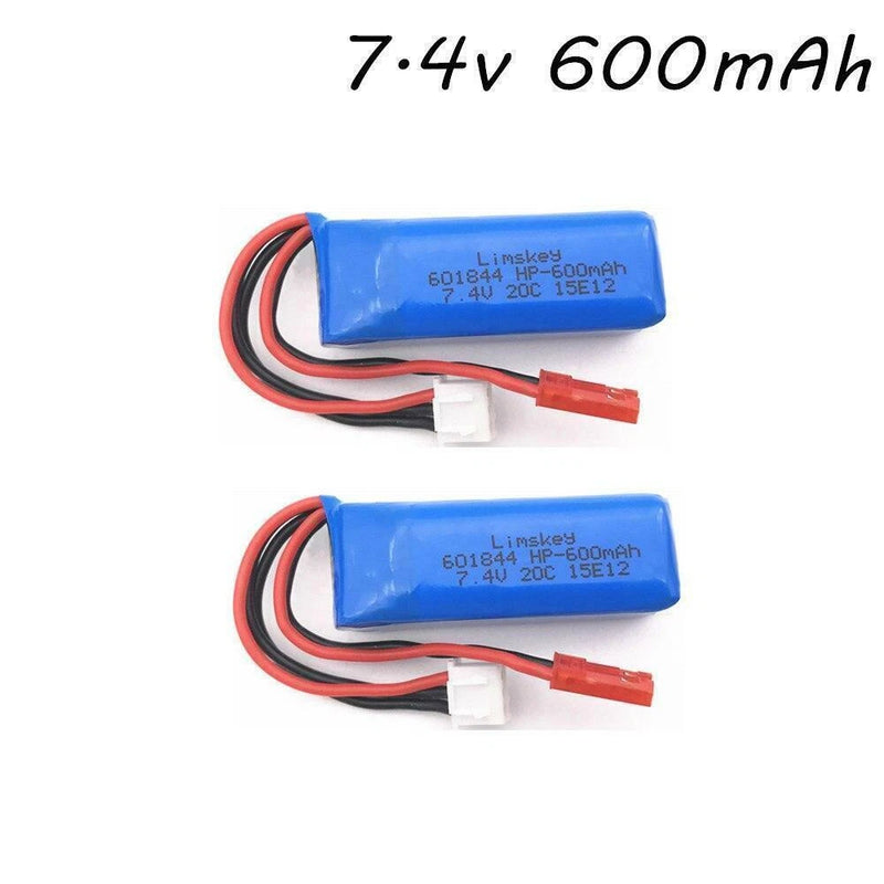 2¡Á 7.4v 600mah 20c Lipo Battery for WLtoys K969 K979 K989 K999 P929 P939 RC Car