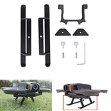 Drone landing gear bracket accessory set with legs, plates, screws and U bracket, dark gray/black