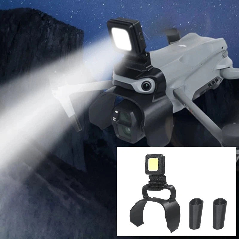 Drone gimbal protector and light landing gear set with two cylindrical mounting legs