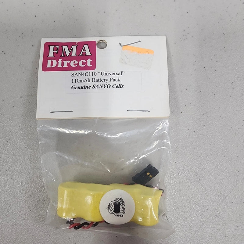 FMA Direct SAN4C110 Universal 110mAh Sanyo NiCd Battery Pack Futaba Connector... Battery
