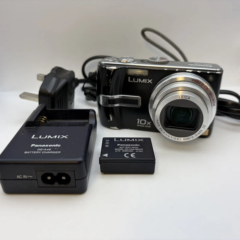 Panasonic Lumix DMC-TZ3 Digital Camera 7.2MP + Battery SD Card & Charger Tested