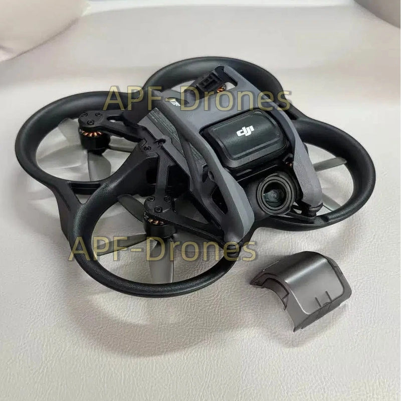 DJI Avata drone with camera module and black propeller guard