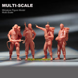 1/64 4pc Scene Props Soldier Man Miniatures Figures Model For Cars Vehicles Toys