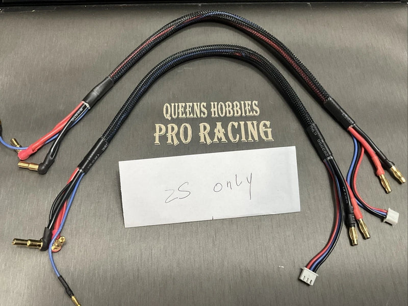 2 x Professional Charge Lead For 2S Hardcase Type Lipo Batteries  (4mm & 5mm) Battery