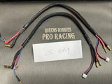 2 x Professional Charge Lead For 2S Hardcase Type Lipo Batteries  (4mm & 5mm) Battery