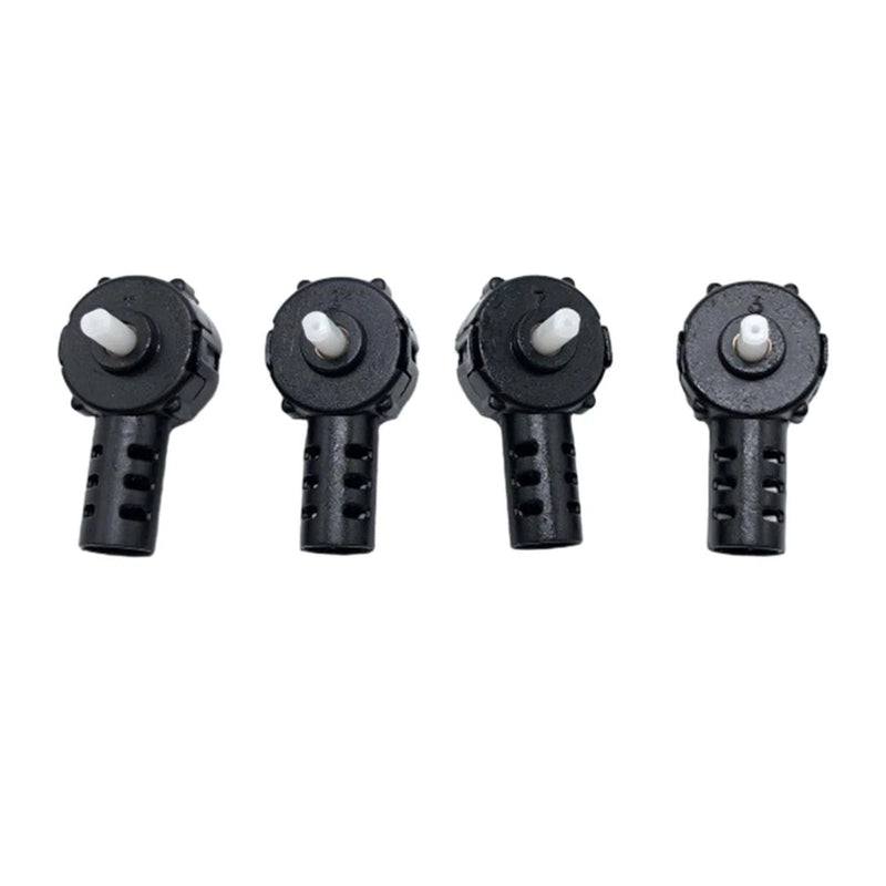 Set of 4 black RC drone motor replacement parts with centered metal shafts
