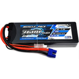 2S 7600mAh LiPo battery pack with hard case and EC3 connector, blue plug