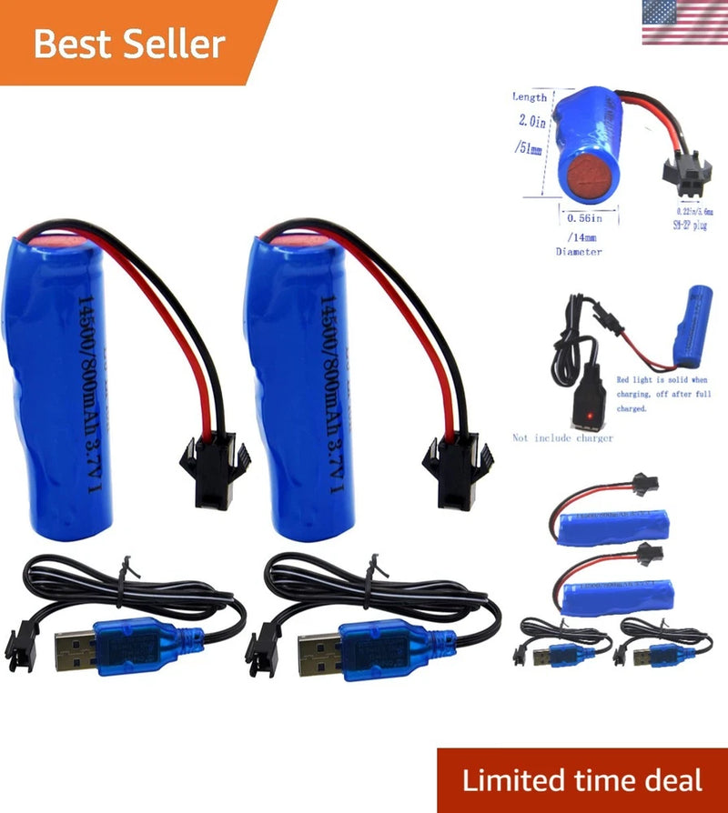 Rechargeable 3.7V Li-ion Battery with USB - Ideal for Double-Sided RC Stunt Cars Battery