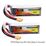 2pcs 11.1V 2200mAh 3S LiPo Battery XT60 30C for RC Drone Car Boat Helicopter