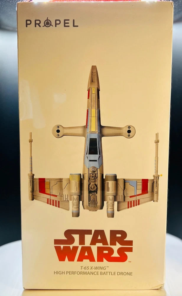 Star Wars T-65 X-wing drone in retail box, front artwork