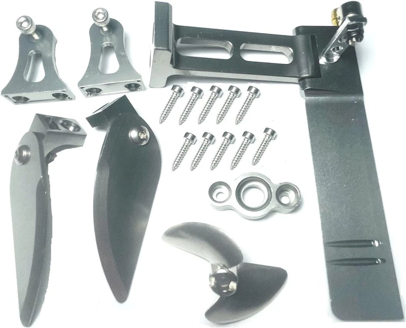 Upgrade All Metal Kit Propeller Rudder Water Knife Metal Fixed Parts for UDI