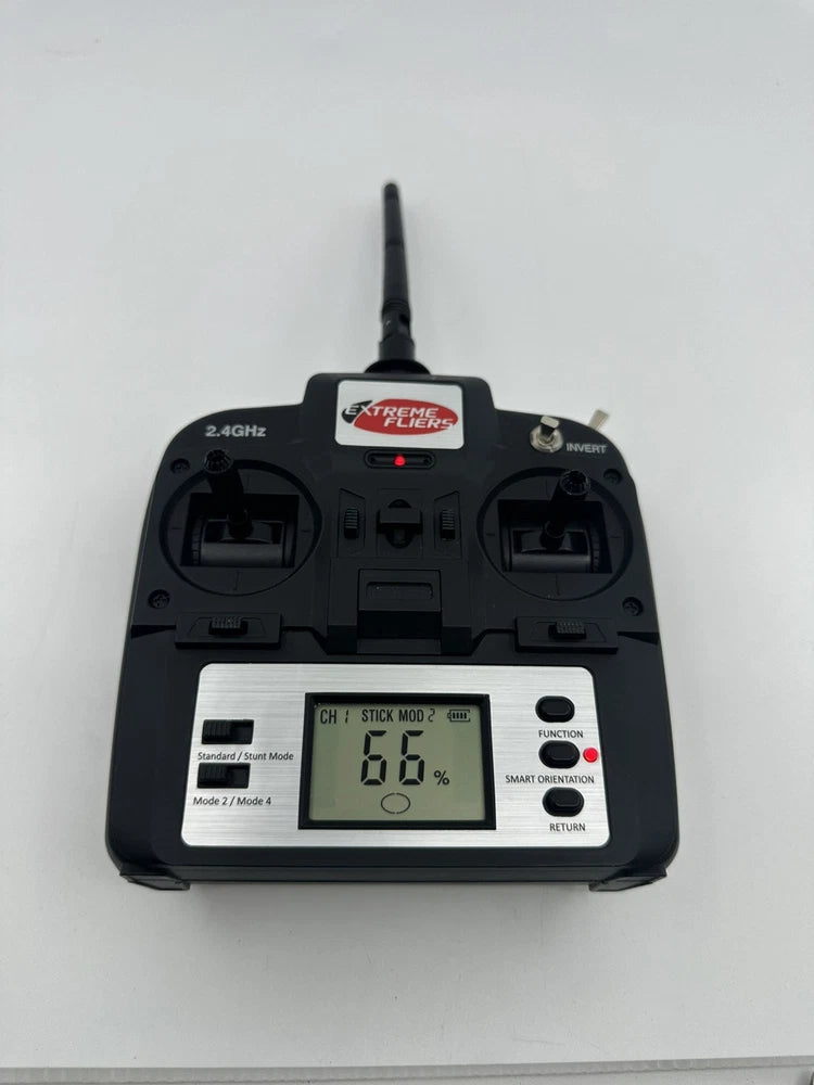 2.4GHz mini drone remote controller with LCD screen and antenna