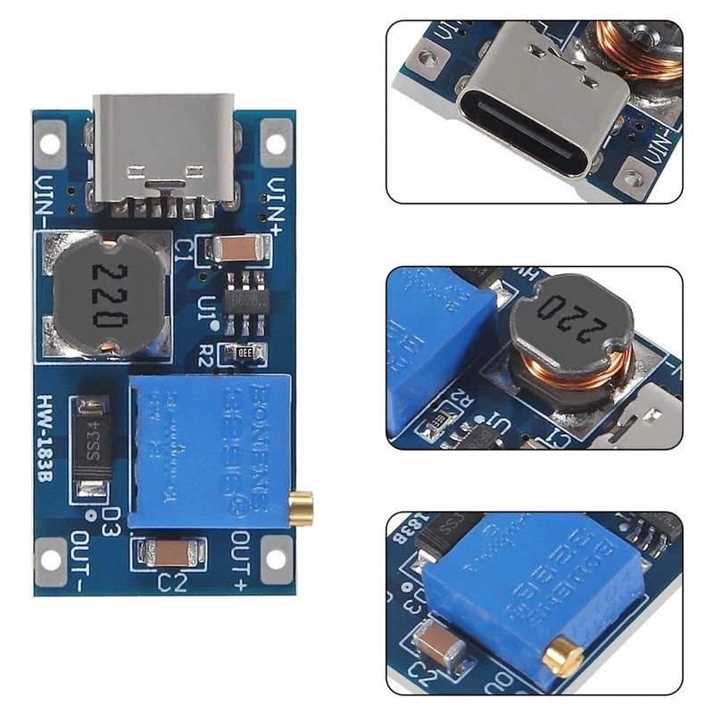 Power Boost Converter for Electronic Projects 2A MT3608 Module 5 Pack