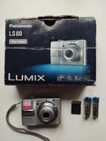 Digital Camera 8.1 MP Panasonic Lumix DMC-LS80 SD Card 1GB