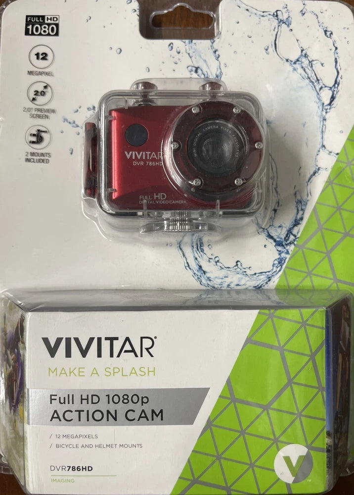 VIVITAR Action CAM 12 MP Waterproof DVR786HD - Full HD 1080p