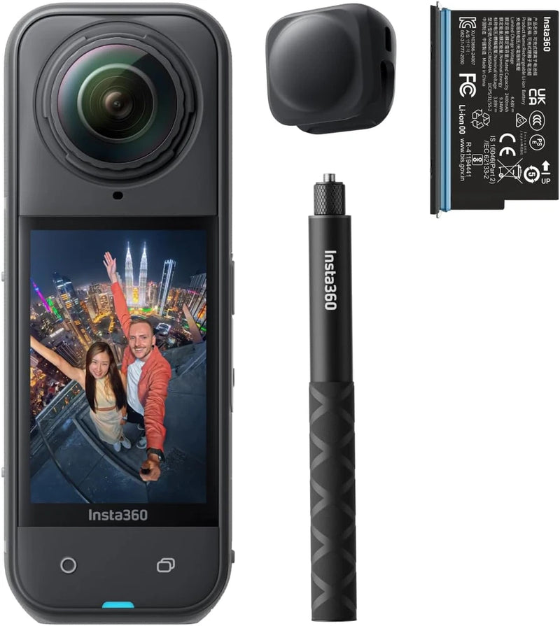 X5 Starter Bundle - Waterproof 8K 360?? Action Camera, Leading Low Light, Invisib