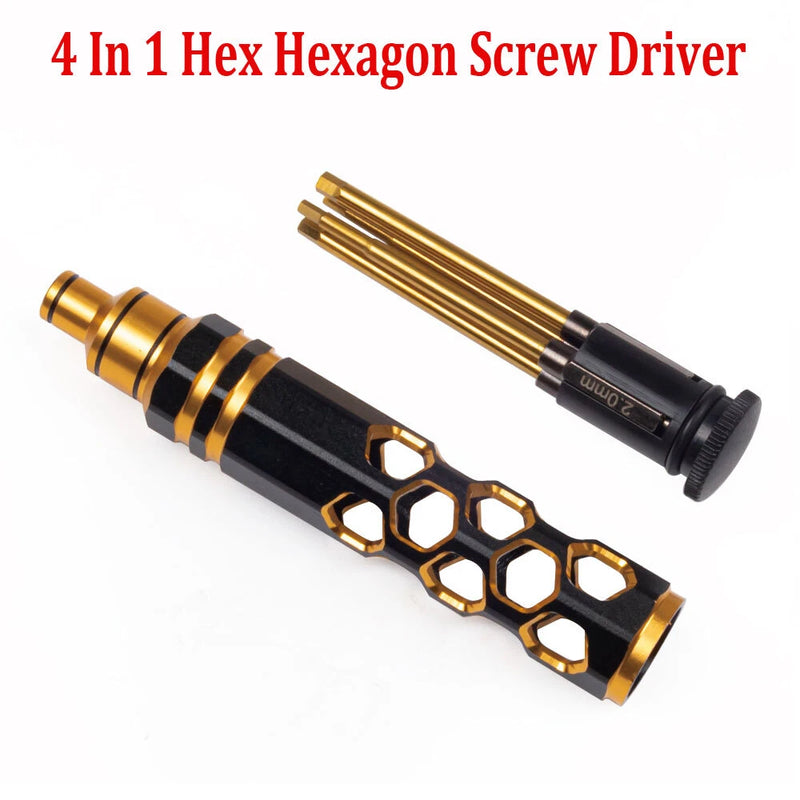 4-in-1 Hex Screwdriver 1.5/2.0/2.5/3.0mm for RC FPV Drone Heli Car Maintenance