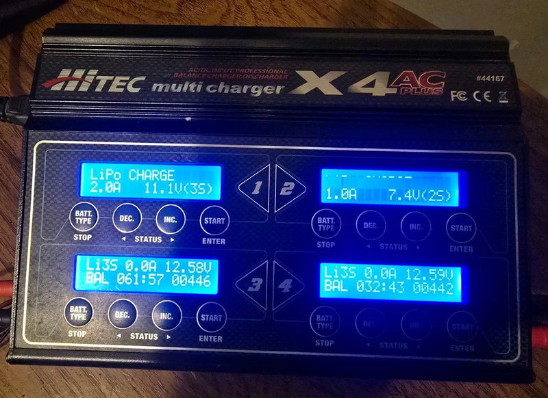 Hitec X4 AC Plus Lipo Battery Charger Battery