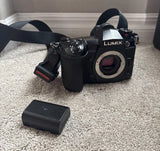 Panasonic LUMIX DC-G9 Black Mirrorless Digital Camera Body + 1 Battery (READ)