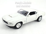 1969 Ford Mustang Boss 429 1/24 Diecast Metal Model by Welly - WHITE