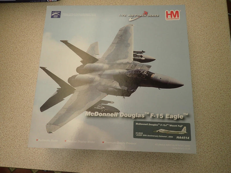 Hobbymaster 1:72 McDonnell Douglas F-15J model kit box with aircraft artwork