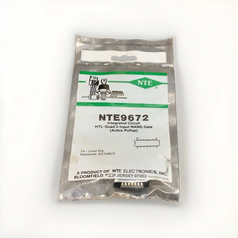 NTE9762 IC HTL Quad 2 Input NAND Gate (Active Pull-up) DIP14, ECG9672
