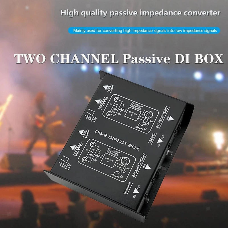 dB2 Passive Di Box Direct Box No Power Supply Required Stable Grounding Switch