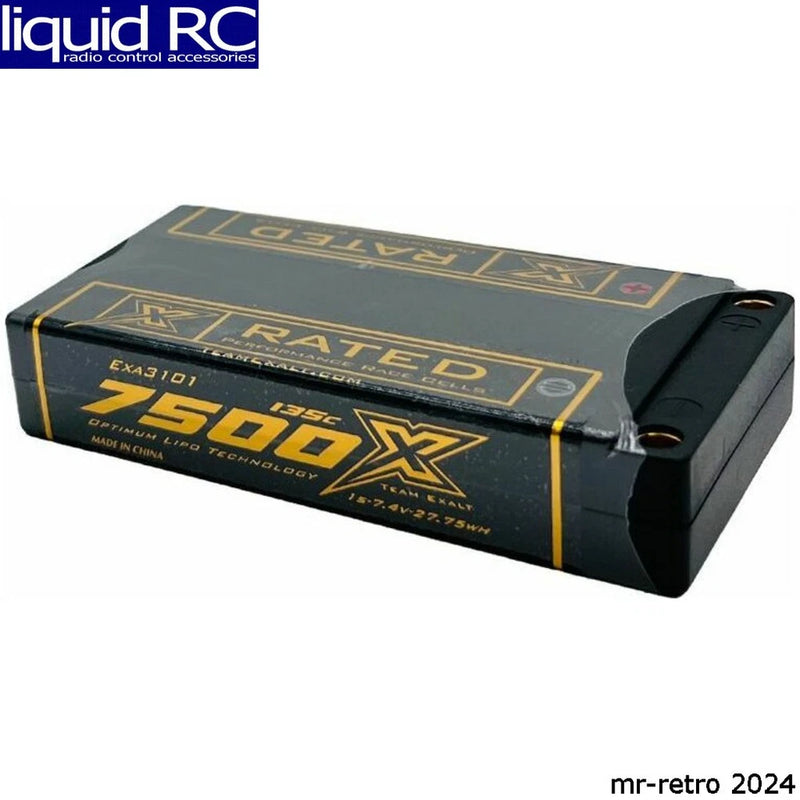 Team Exalt 3101 1s 3.7v 7500mah 135c X-Rated LiPo Battery Series
