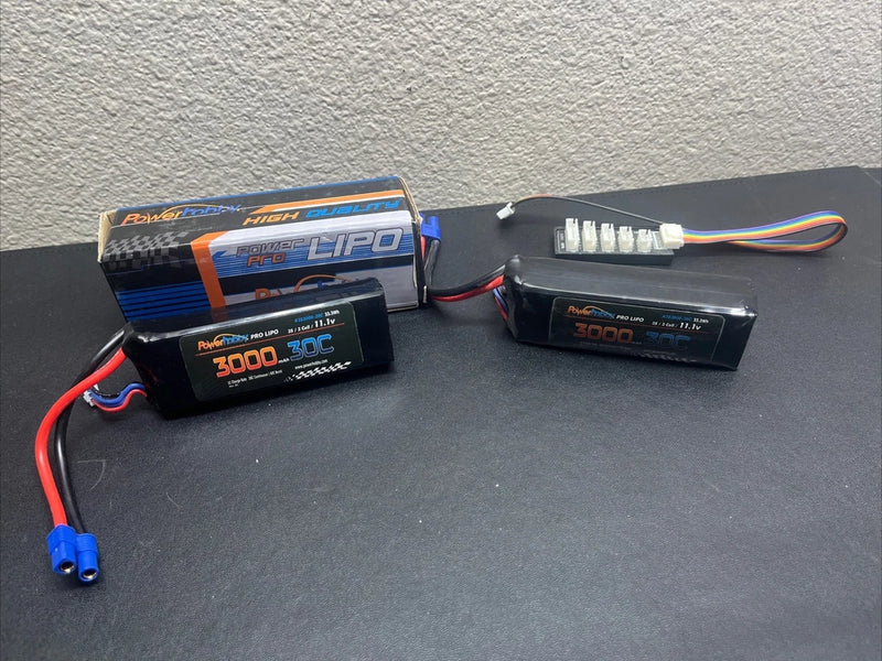 Powerhobby 3S 11.1V 3000mAh 30C Lipo Battery 2 pack Battery