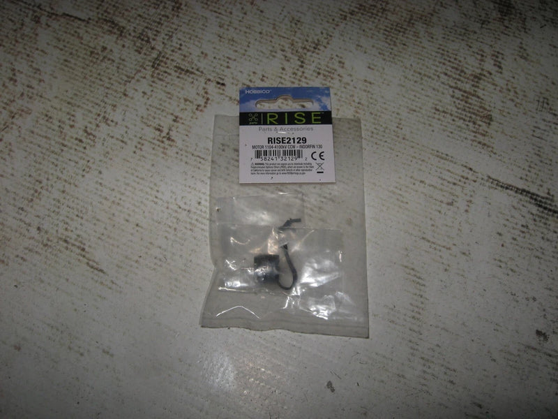 RC drone motor in clear plastic bag with product label