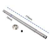 Metal RC helicopter main shaft with bearing bushing and small screw, 179mm length