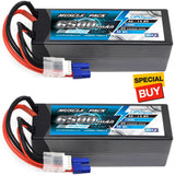 RC 14.8V 6500mAh LiPo battery pack with hard case and EC3 connectors