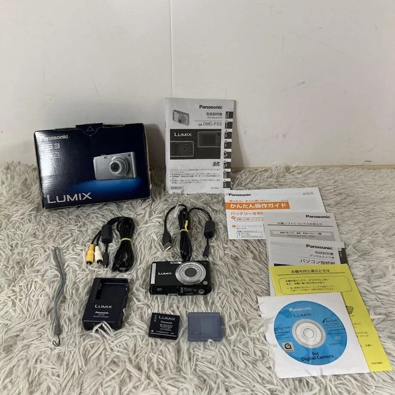 Panasonic LUMIX FS3 Digital Camera Black, 12.1MP, Compact, Used