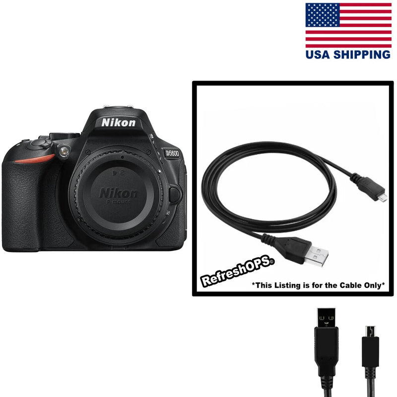Nikon D5600 DX-Format DSLR Camera USB Cable Transfer Cord Replacement