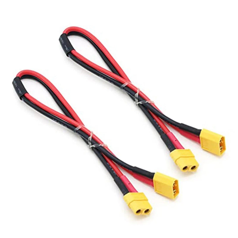 for 2 Pack For XT60 Connector Extension Cable Male Female 30CM Wire 14AWG for RC Converter