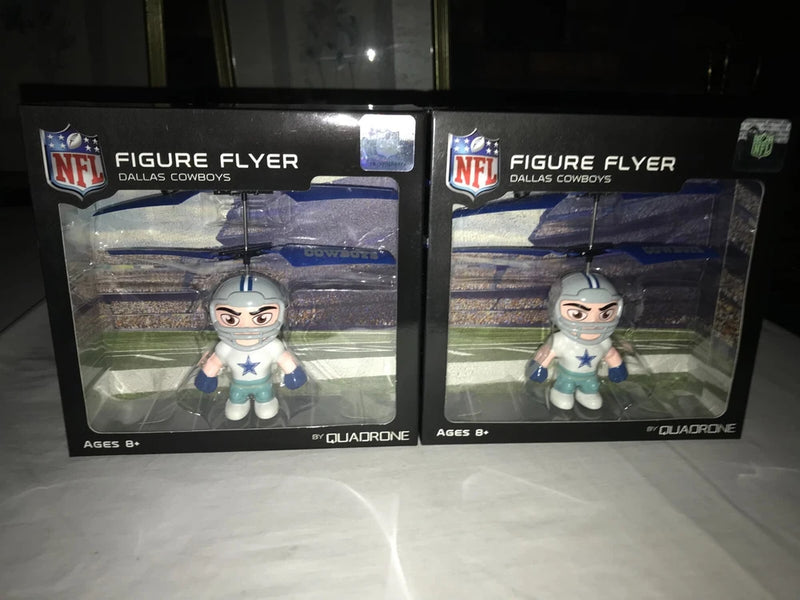 2 QUADRONE NFL Player FIGURE FLYER Toy DRONE Hand Sensor DALLAS COWBOYS Team NIB