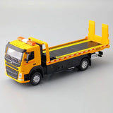 1:34 Flatbed Truck Toy Model Car Trailer Transporter Diecast Toy Vehicle Yellow