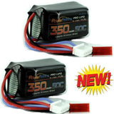 Powerhobby 3s 11.1v 350mah 50c Lipo Battery ( 2 Pack) Blade 180 CFX / 130 S Battery