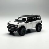 1:64 Bronco Open Air 4x4 Diecast Metal Model Car Off-Road SUV - White